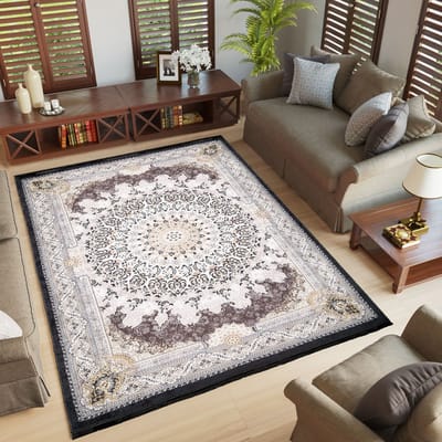 Tapiso Victoria Vloerkleed Vintage Antislip Woonkamer Tapijt Maat- 80x150