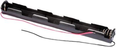 Batterijhouder - Batterijbox Batterij case - Apparaten Voeden - Bedraad Ontwerp - 3x AA - Zwart