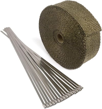Hittebescherming Tape - Isolatie Rol - Motor Isoleren - Hoge Temperatuur - 15 Meter - Zwart