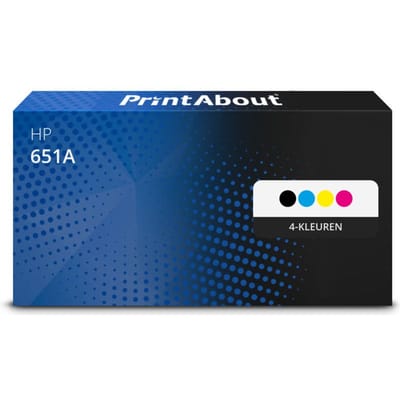 PrintAbout huismerk Toner 651A (CE340A) 4-kleuren Multipack Geschikt voor HP
