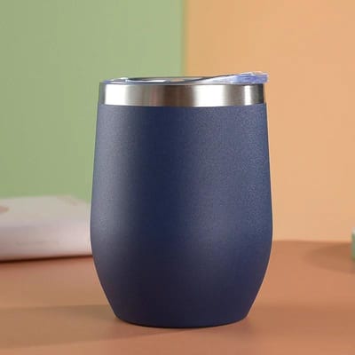 12oz Eierschaal Wijnbeker Roestvrij Staal Thermische Beker Huishoudelijk Dubbelwandig Vacuüm Geïsoleerd U-vormig Koffiemokken Reisbekers 350ML