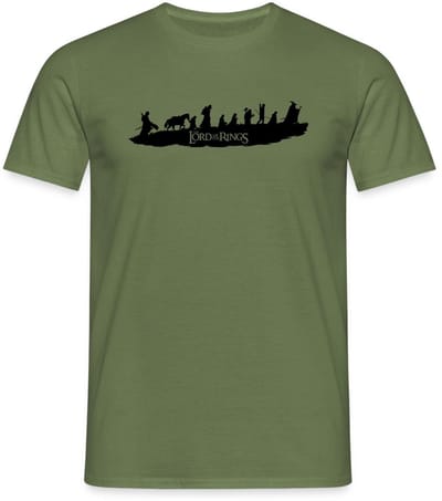 The Lord Of The Rings De Reisgenoten Van Frodo T-Shirt Heren