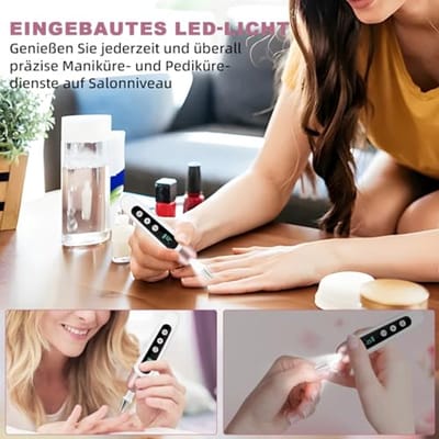 Draadloze Elektrische Nagelfrees met 9 in 1 Manicure en Pedicure Set - 10 Snelheden - LED Verlichting