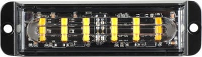 LED bumper flitser - Oranje - 6 LED - R10/R65 - 13cm