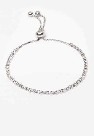 AVANT-GARDE PARIS Luxury Charm Bracelet - Crystal Tennis Armband 6.5cm - Rhodium Plated - Elegante uitstraling met luxe charme