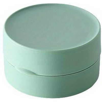 Boîte à savon de voyage ronde, porte-savon portable, plateau avec couvercle, récipient à savon étanche et scellé pour salle de bain, douche, gadgets de salle de bain vert