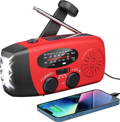 Noodradio Solar Opwindbaar - Noodradio Opwindbaar - Opwindbare Radio - Powerbank Zonne Energie