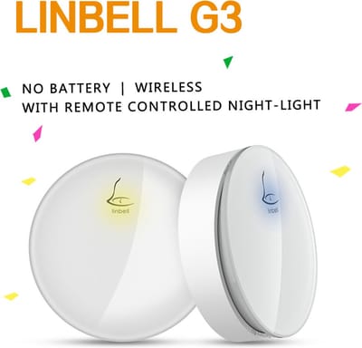 Waterdichte, Batterijloze en Draadloze Plug-in Deurbel met LED Nachtverlichting (G3_Wit)