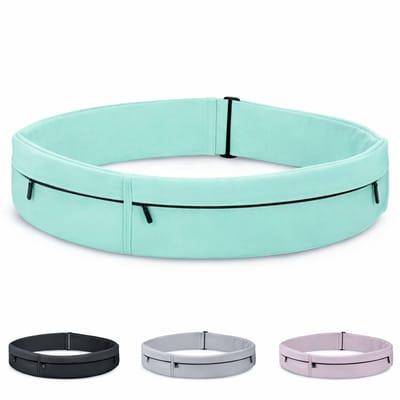 BOTC Running Belt - Hardloopriem - Waterdicht - Slim Sport Heuptas met Telefoonvak & Bidonhouder - Verstelbaar - Blauw - Maat L