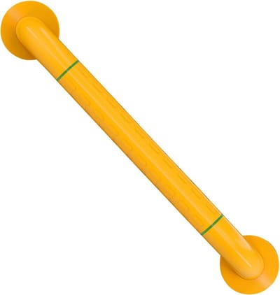 Veiligheidsbeugel - Badgreep Steun - Valpreventie Thuis - Duurzaam Roestvrij Staal - 38 cm - Geel