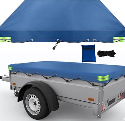 HEZIVO® Aanhangerzeil met Koord - Afdekzeil Aanhanger - Water & Weerbestendig - 214 x 122 x 13 cm