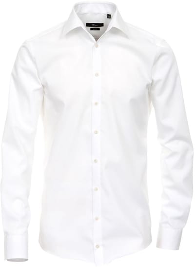 VENTI modern fit overhemd - mouwlengte 7 - wit - Strijkvrij - Boordmaat: 40 (EU maat: M)