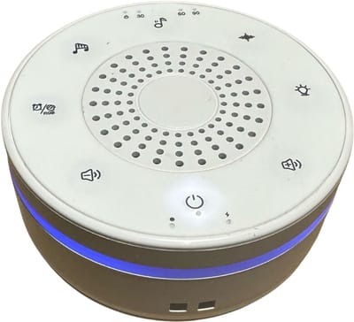 White Noise Machine voor Baby’s & Kinderen – Met Nachtlamp & Timer Rustgevende Slaap | 30 Geluiden | Draagbaar & Oplaadbaar