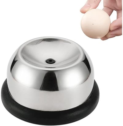 Egg Punch – Eierschaal Perforator van RVS & PP – Veilig Veermechanisme – Voorkomt Barsten & Makkelijk Pellen – Keukenhulpje voor Kippeneieren & Meer