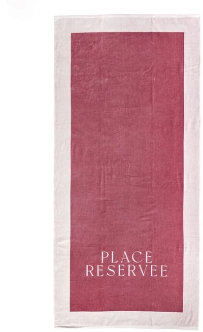 Place Réservée Uni beach towel 100x200 lychee
