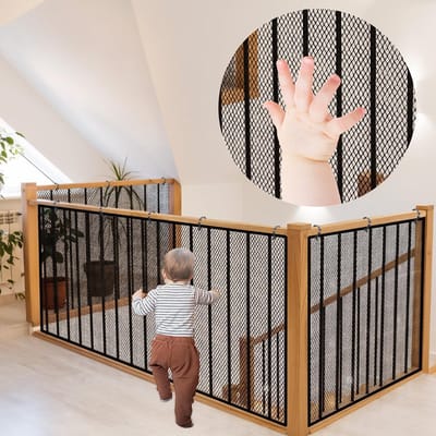 Dailygoods- Veiligheidsnet - Waterdicht Polyester Mesh - 3 Meter - Voor Kinderen/Huisdieren - Eenvoudige Installatie - Schokbestendig Design - Veiligheidsgaas