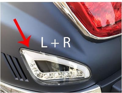 Knipperlichtset led E-keur met dagrijverlichting China Vespa LX S Napoli Riva rl-50 vx50 acht