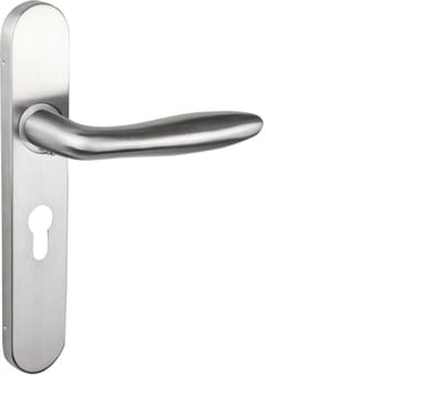 Lavuzo deurkruk Pratona RVS met afgerond schild PC55 | Per set | Deurklink met schild