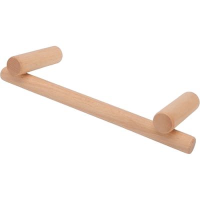 30cm Beukenhout Handdoekrek Wandmontage Japans Badkamer Handdoek Opbergrek Houder beige