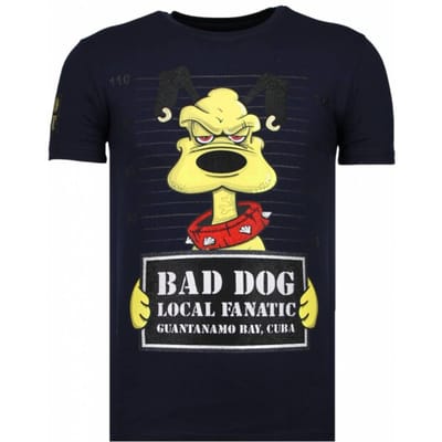 Local Fanatic Bad dog rhinestone t-shirt