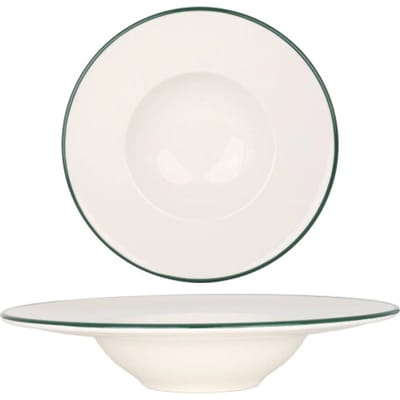 Rinart Pastabord - Green Edge - Porselein - 28 cm (400cc) - set van 2