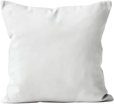 Famanu – Vierkante kussensloop van polyester - wit - 40 x 40 cm - zacht en ademend - geschikt voor sierkussens op bed - bank of stoel