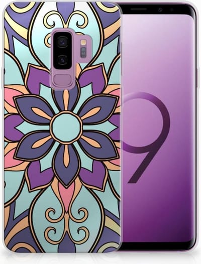 Samsung Galaxy S9 Plus TPU Case Purple Flower