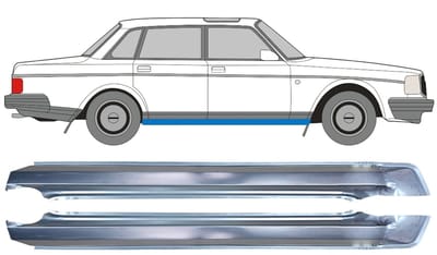 Volledige dorpel voor Volvo 240 1975-1993 / Links / Rechts / Set