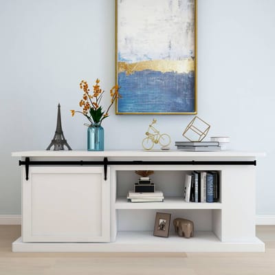 vidaXL - Ophangset - voor - minischuifdeur - 200 - cm - koolstofstaal