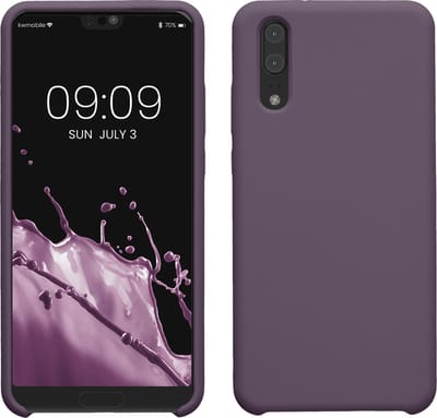 kwmobile telefoonhoesje geschikt voor Huawei P20 - Hoesje met siliconen coating - Smartphone case in Bleke iris