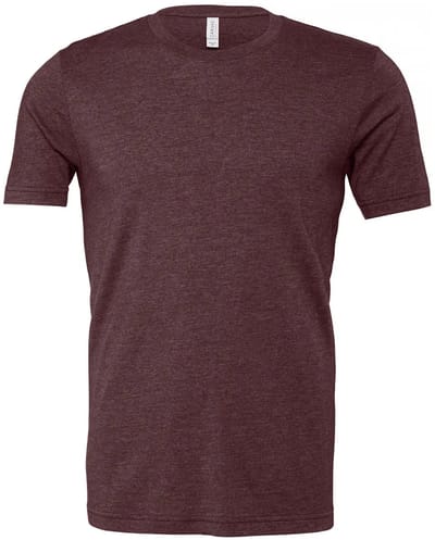 Bella+Canvas Unisex Heather CVC Short Sleeve Tee CV3001CVC - Heather Maroon - L