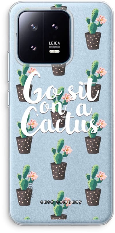 Case Company® - Hoesje geschikt voor Xiaomi 13 Pro hoesje - Cactus quote - Soft Cover Telefoonhoesje - Bescherming aan alle Kanten en Schermrand
