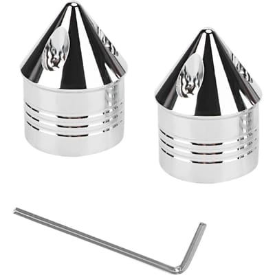Cache-axe de moto Écrou chromé à coupe fine Accessoire de remplacement noir(Électroplaquer) black