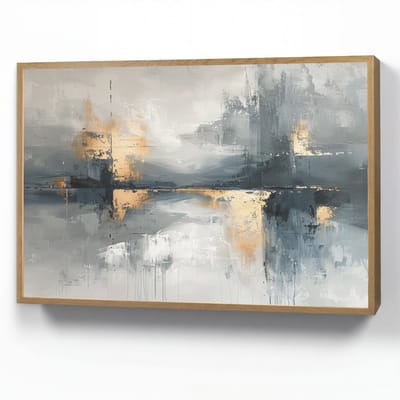 Wandlamp 90x60 cm - Oplaadbaar - Abstract - Verf - Kunst - Goud - Wandlampen binnen woonkamer - Slaapkamer lamp - Decoratieve nachtlamp - Vloerlamp draadloos