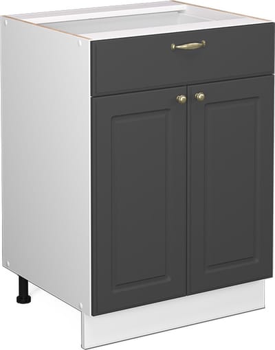 Vicco Fame-Line Badkamerkast – 60 x 82 cm met lade, zonder werkblad Antraciet-goud
