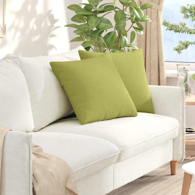 vidaXL - Zitkussens - 2 - st - Stof - Lichtgroen - 50 - x - 50 - cm