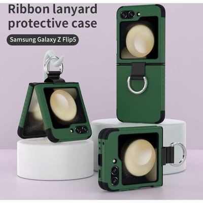 Zachte, valbestendige siliconen telefoonhoes met galvanische coating voor Samsung Galaxy Z Flip 5 Flip5 5G Ring Hard Shell Schokbestendige Cover Galaxy Z Flip 5