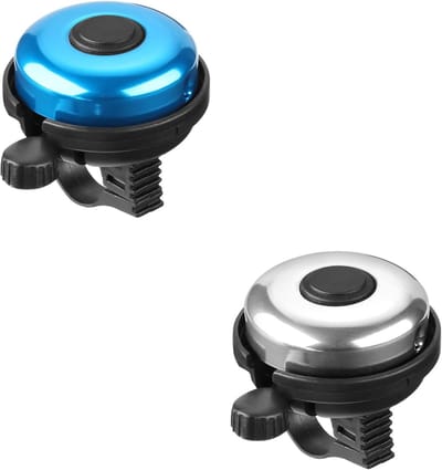 Fietsbel - Aluminium - Duurzaam & Weerbestendig - Helder & Langdurig Klingelend Geluid - Blauw & Zilver - 50 mm