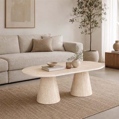 Milton & Oldbrook Salontafel 130 cm Hamar Travertinlook