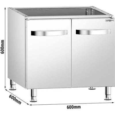 GGM Gastro Unterschrank für Gasherd - 2 Türen - passend für GHK6634 Zilver