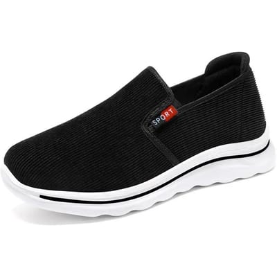 Schoenen voor Dames Herfst Nieuwe Mama Schoenen, Instappers, Casual Oude Peking Stoffen Schoenen voor Dames 36 black