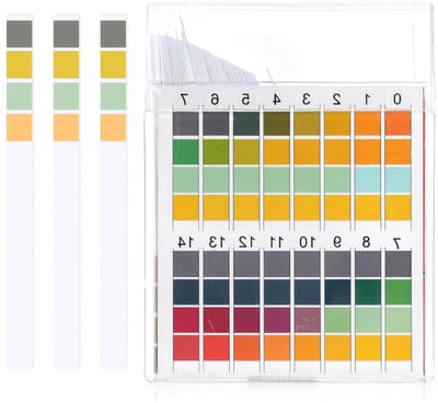 Set van 100 pH Teststrips voor Water, Ureum en Bodem, Vier Kleurenschaal voor Nauwkeurige Metingen