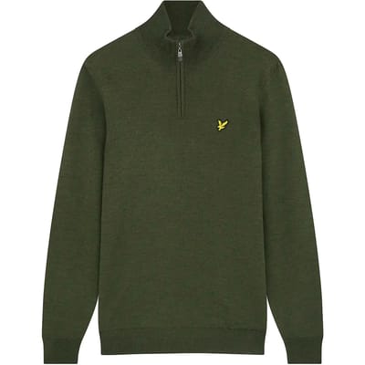 Lyle and Scott Golf Quarter Zip Pullover heren casual sweater midden grijs