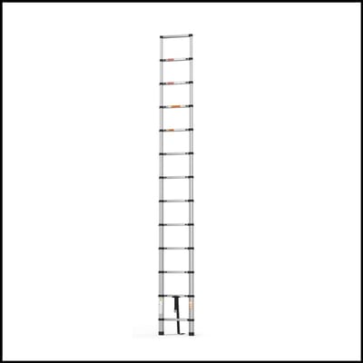 Telescopische Ladder – Vouwladder RVS - 2.6 meter - 2,6m – Multifunctioneel & Duurzaam – Antislip Trappen – Maximale Belasting 330 lbs