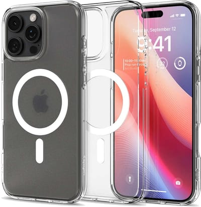 Spigen Ultra Hybrid MagFit - Hoesje Geschikt voor Apple iPhone 16 Pro - Compatibel met MagSafe - Back Cover Frosted Roze Titanium