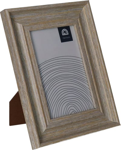 Giftdecor Fotolijstje voor een 10 x 15 cm foto - licht hout - Klassiek - frame 16 x 21 cm - staand/hangend