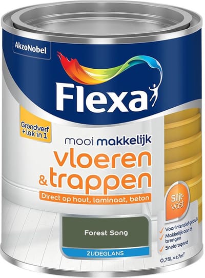 Flexa - Mooi Makkelijk Vloeren & Trappen Zijdeglans - Forest Song - Mengverf - 750 Ml
