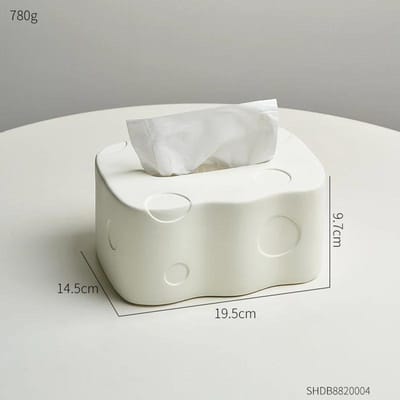 Simple Home Decor Cheese Tissue Box Modern Style Living Room Table Ornament Kitchen Storage Accessories Lovely Desk Decoration white