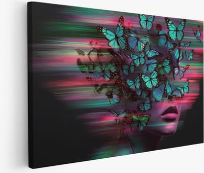 Saammp Muurcirkel Hout - Olifanten trek - Natuur - Dieren - Ø 90 - Wandcirkel - Wanddecoratie Cirkel - Muurdecoratie Woonkamer - Slaapkamer decoratie - Rond Schilderij
