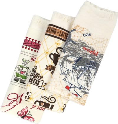 Betully® Theedoeken en Keukendoeken set van 6 x 40x60cm- Keukenhanddoeken- Katoen - Vaatdoek-crem